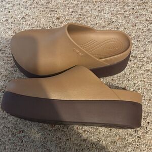 Tan and Brown Women's Clogs
